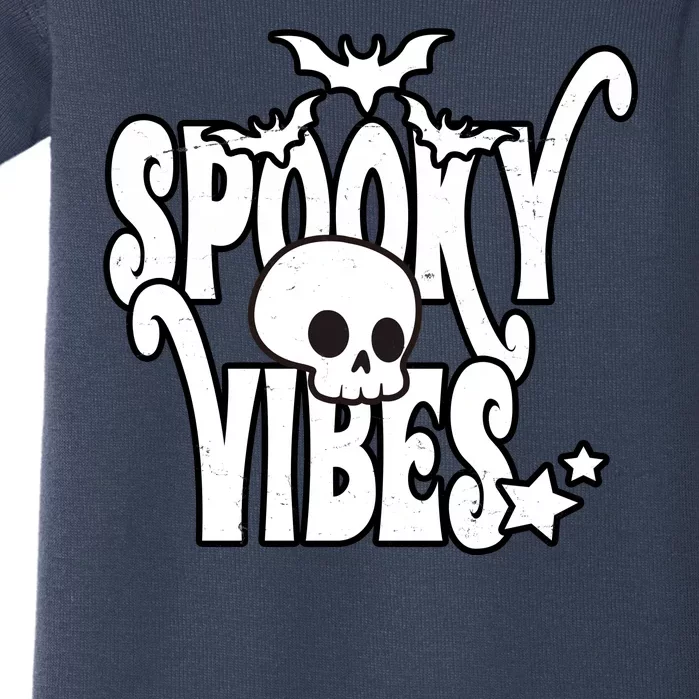 Spooky Vibes Skull Halloween Baby Bodysuit