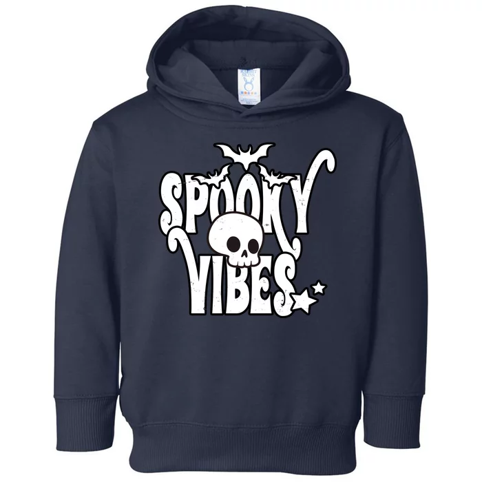 Spooky Vibes Skull Halloween Toddler Hoodie