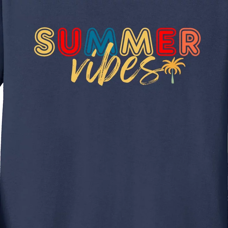 Summer Vibes Kids Long Sleeve Shirt