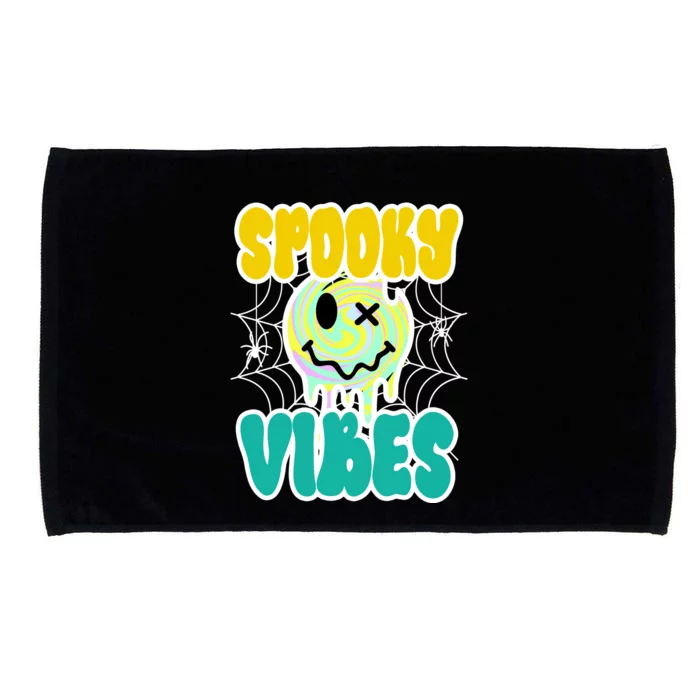 Spooky Vibes Smile Face Halloween Microfiber Hand Towel