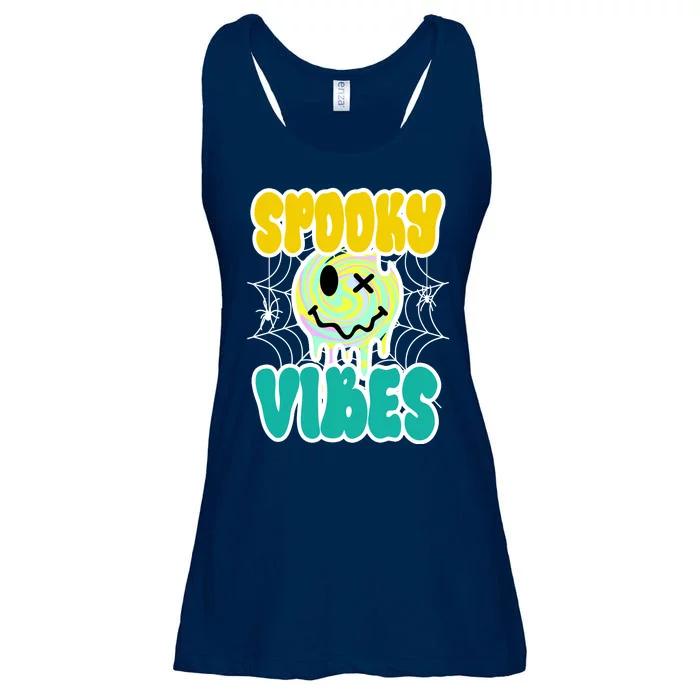 Spooky Vibes Smile Face Halloween Ladies Essential Flowy Tank