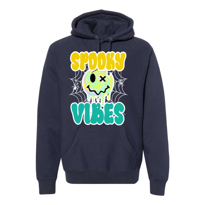 Spooky Vibes Smile Face Halloween Premium Hoodie