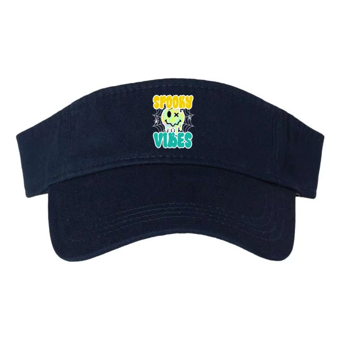 Spooky Vibes Smile Face Halloween Valucap Bio-Washed Visor