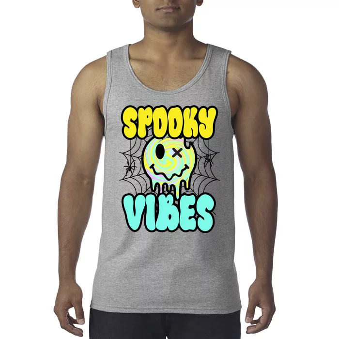 Spooky Vibes Smile Face Halloween Tank Top