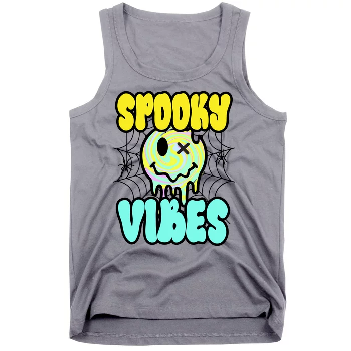 Spooky Vibes Smile Face Halloween Tank Top