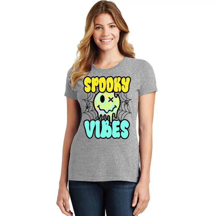 Spooky Vibes Smile Face Halloween Women's T-Shirt