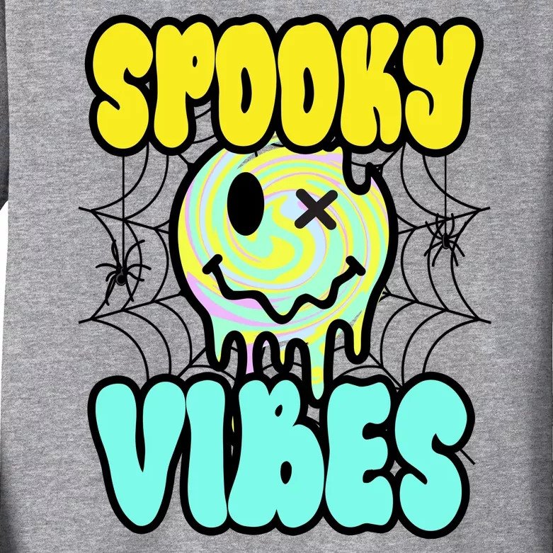 Spooky Vibes Smile Face Halloween Kids Long Sleeve Shirt