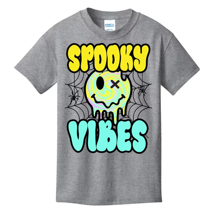 Spooky Vibes Smile Face Halloween Kids T-Shirt