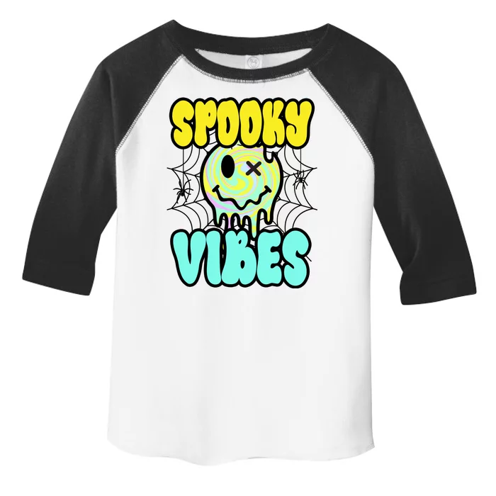 Spooky Vibes Smile Face Halloween Toddler Fine Jersey T-Shirt