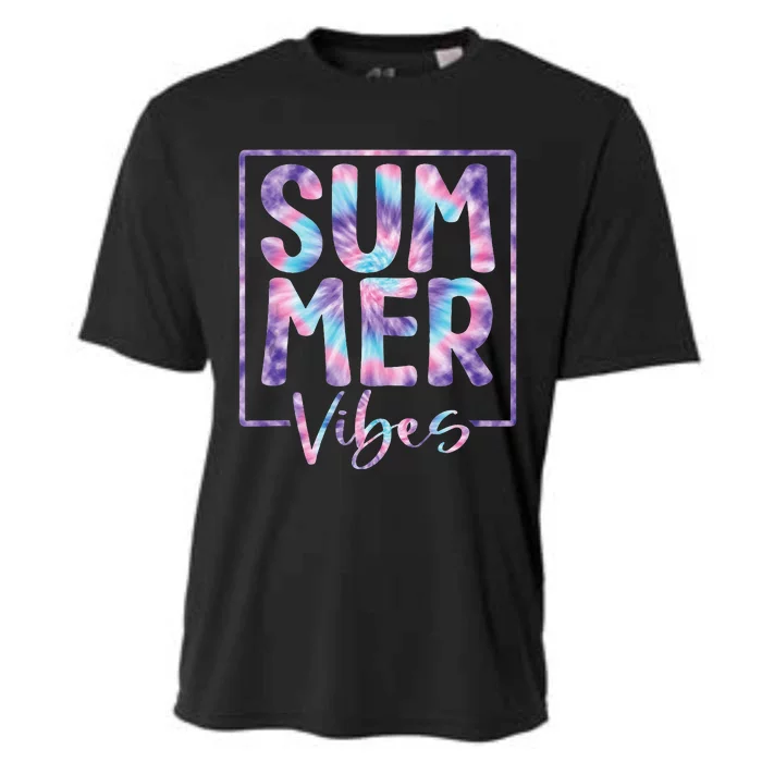 Summer Vibes Sunglasses With Palm Tree Funny Beach Life Cooling Performance Crew T-Shirt