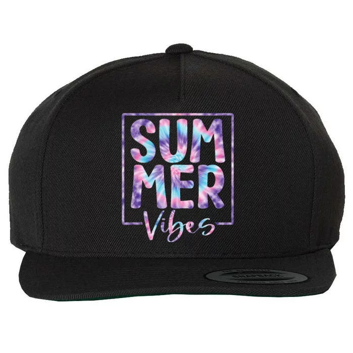 Summer Vibes Sunglasses With Palm Tree Funny Beach Life Wool Snapback Cap