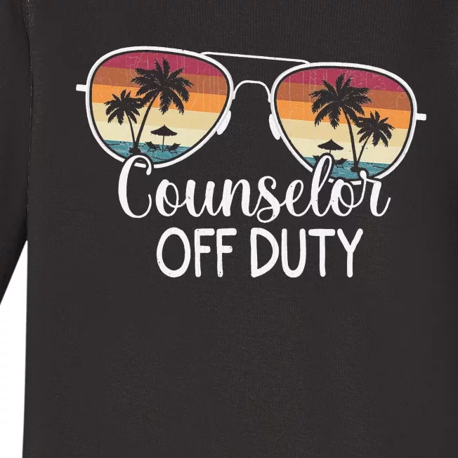 Summer Vacation School End Of Year Counselor Off Duty Baby Long Sleeve Bodysuit