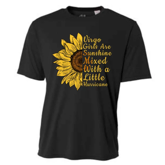 Sunflower Virgo September August Birthday Queen Gift Cooling Performance Crew T-Shirt