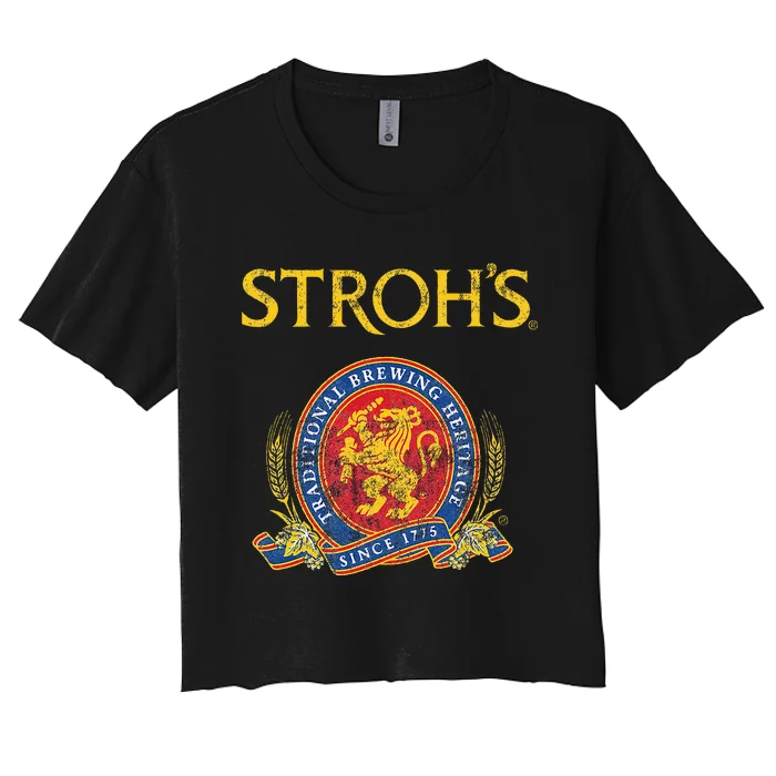 Strohs Vintage Style Women's Crop Top Tee