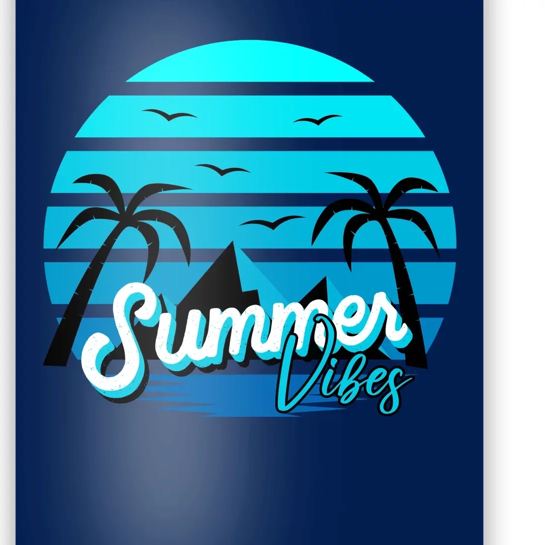 Summer Vibes Tropical Beach Vacation Poster