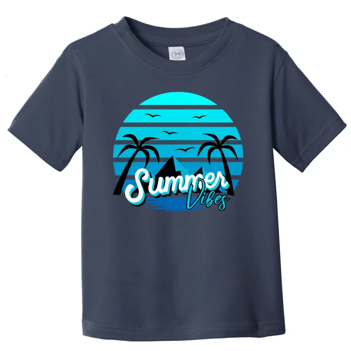 Summer Vibes Tropical Beach Vacation Toddler T-Shirt