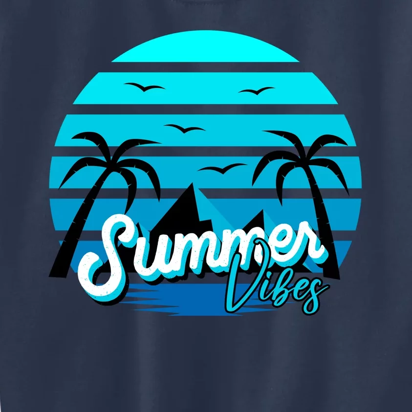 Summer Vibes Tropical Beach Vacation Kids Sweatshirt