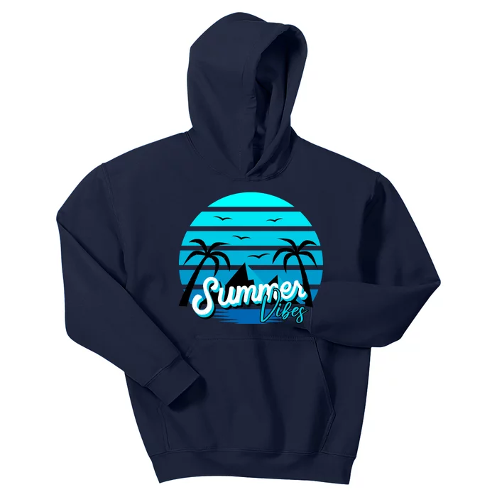 Summer Vibes Tropical Beach Vacation Kids Hoodie