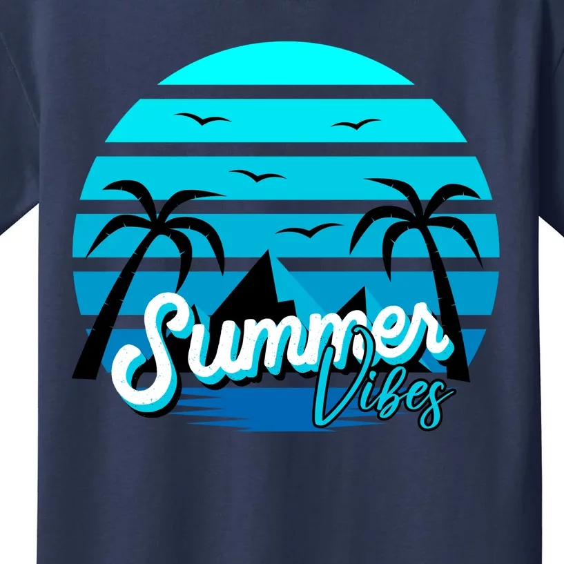 Summer Vibes Tropical Beach Vacation Kids T-Shirt