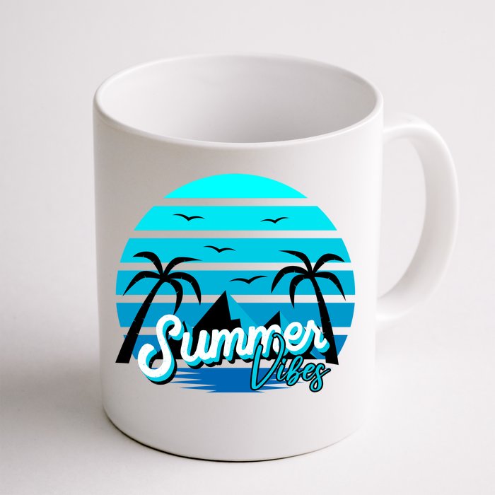 Summer Vibes Tropical Beach Vacation Front & Back Coffee Mug