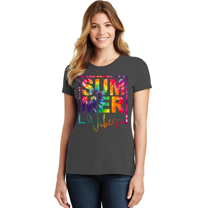 Summer Vibes Tie Dye Colorful Fun Women's T-Shirt