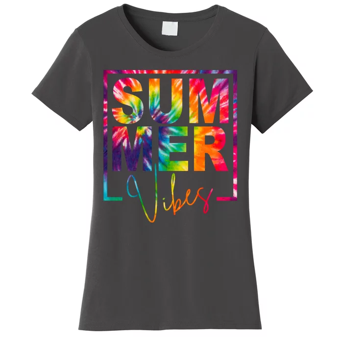 Summer Vibes Tie Dye Colorful Fun Women's T-Shirt