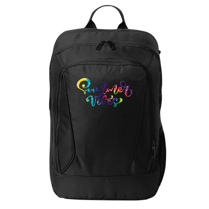 Summer Vibes Tie Dye Colorful City Backpack