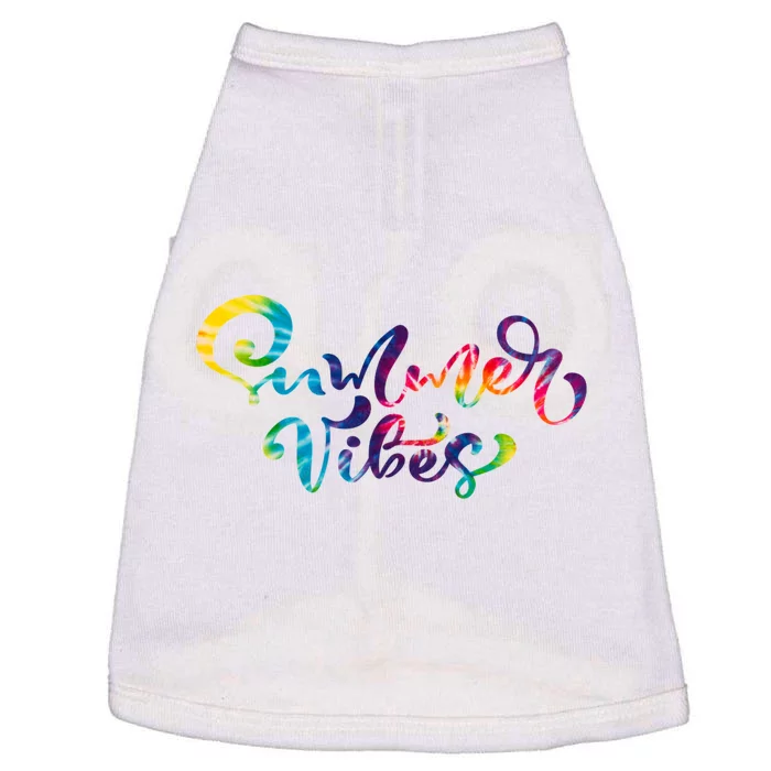 Summer Vibes Tie Dye Colorful Doggie Tank