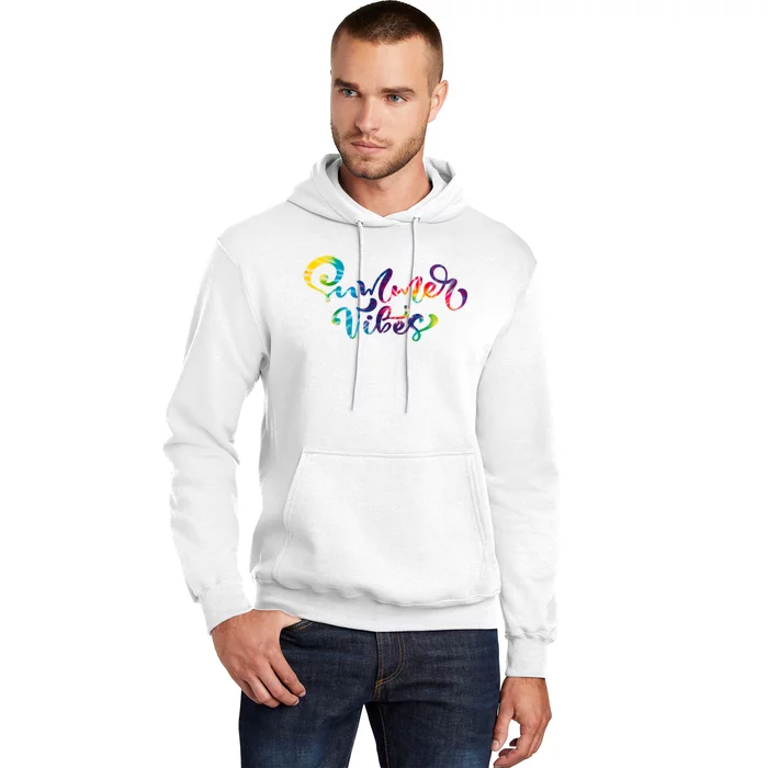 Summer Vibes Tie Dye Colorful Hoodie