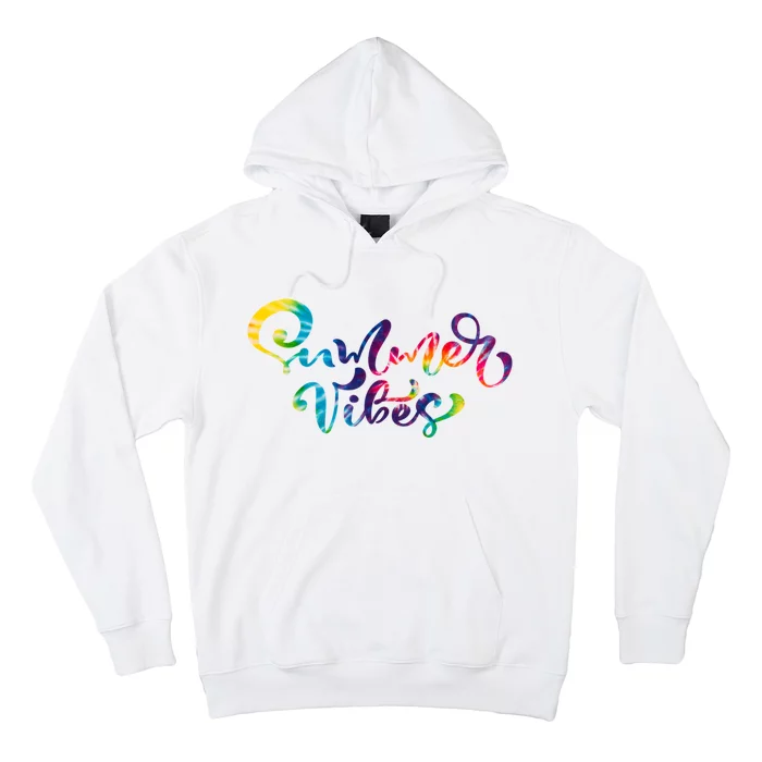 Summer Vibes Tie Dye Colorful Hoodie