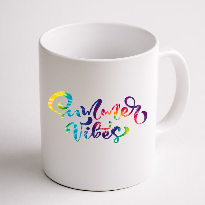 Summer Vibes Tie Dye Colorful Front & Back Coffee Mug