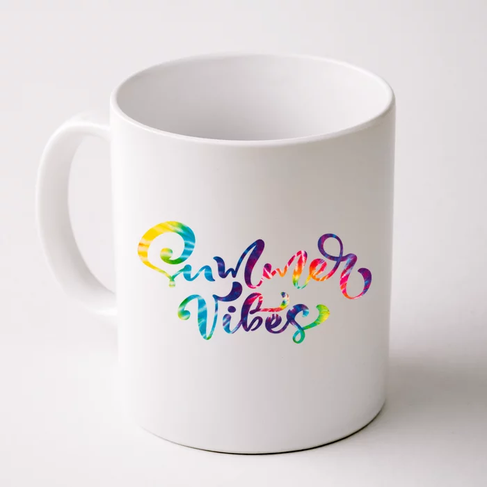 Summer Vibes Tie Dye Colorful Front & Back Coffee Mug