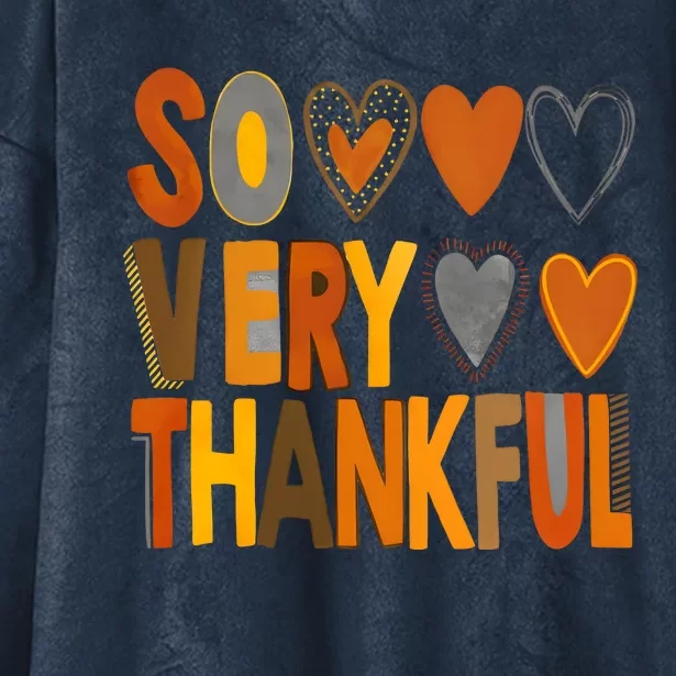 So Very Thankful Autumn Vibes Hooded Wearable Blanket