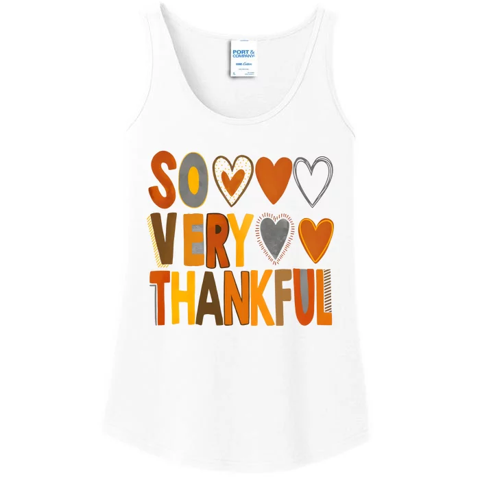 So Very Thankful Autumn Vibes Ladies Essential Tank