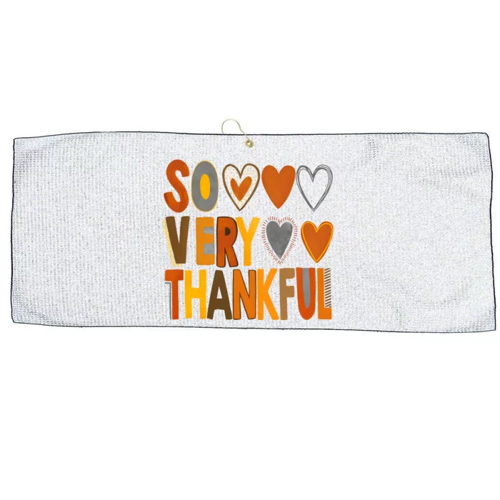 So Very Thankful Autumn Vibes Large Microfiber Waffle Golf Towel