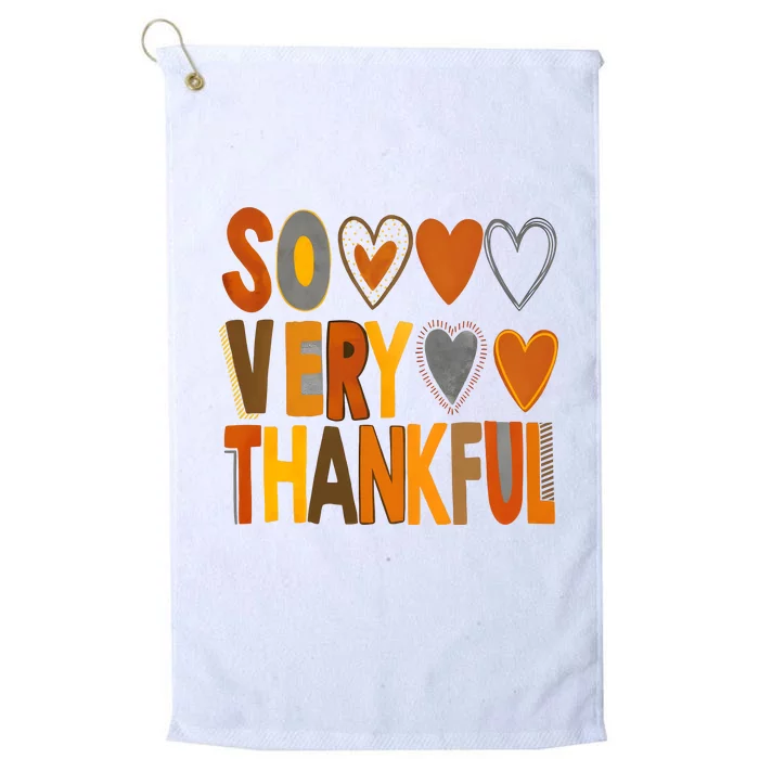 So Very Thankful Autumn Vibes Platinum Collection Golf Towel