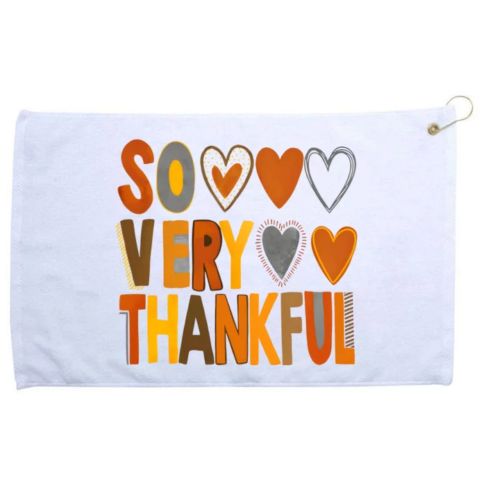 So Very Thankful Autumn Vibes Grommeted Golf Towel