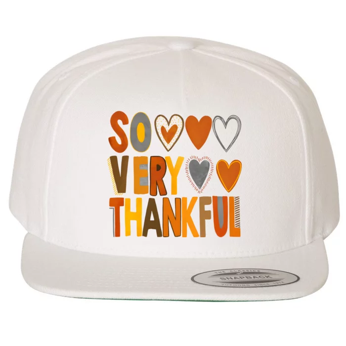 So Very Thankful Autumn Vibes Wool Snapback Cap