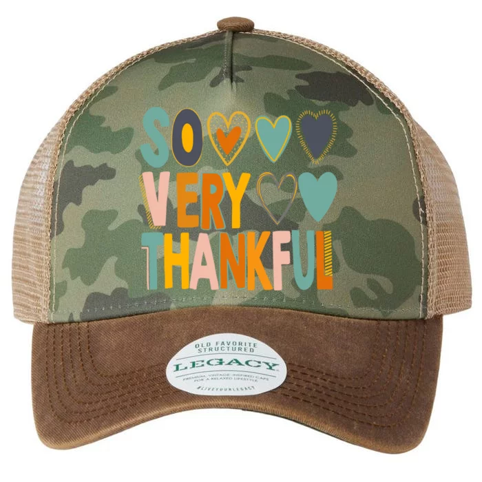 So Very Thankful Colorful Hearts Nice Thanksgiving Gift Legacy Tie Dye Trucker Hat