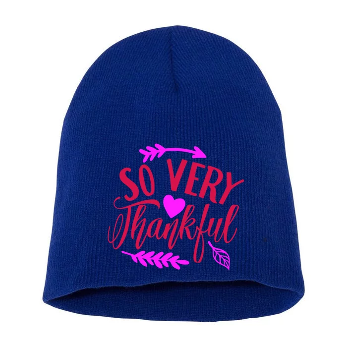 So Very Thankful Gift Short Acrylic Beanie