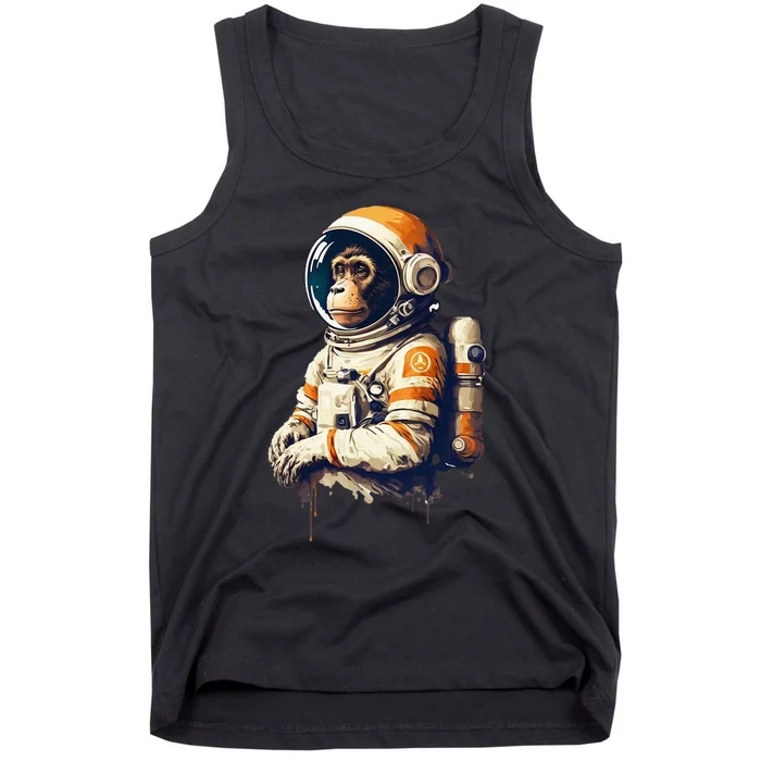 space vintage travel astronaut monkey astronaut Tank Top