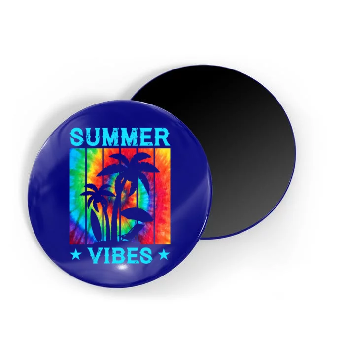 Summer Vibes Tie Dye Summer Beach Matching Family Vacation Gift Magnet