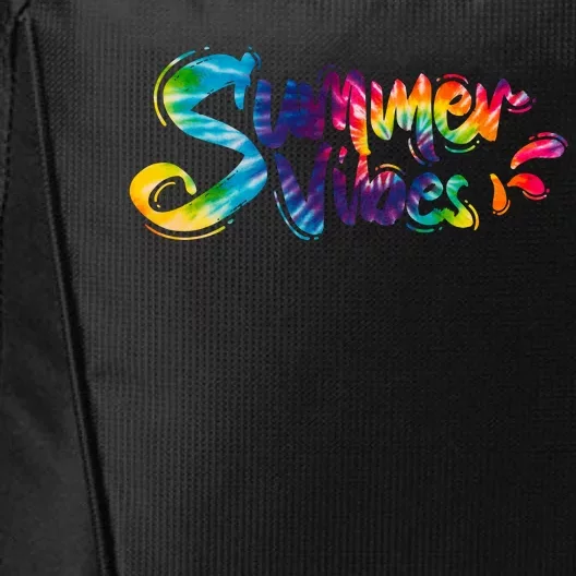 Summer Vibes Tie Dye Rainbow City Backpack