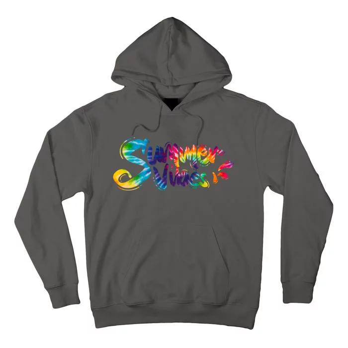 Summer Vibes Tie Dye Rainbow Tall Hoodie