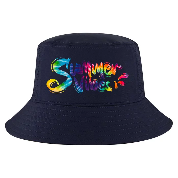 Summer Vibes Tie Dye Rainbow Cool Comfort Performance Bucket Hat