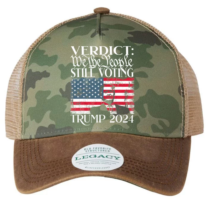 Still Voting Trump 2024 Verdict We The People Trump Felon Legacy Tie Dye Trucker Hat