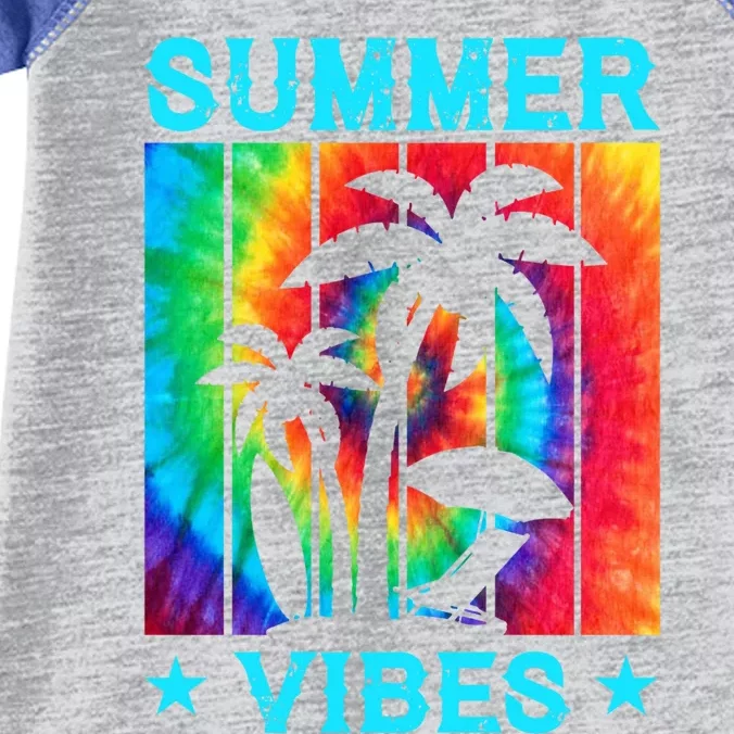 Summer Vibes Tie Dye Summer Beach Matching Family Vacation Gift Infant Baby Jersey Bodysuit