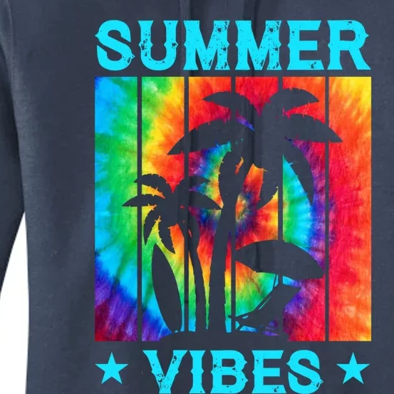 Summer Vibes Tie Dye Summer Beach Matching Family Vacation Gift Women's Pullover Hoodie