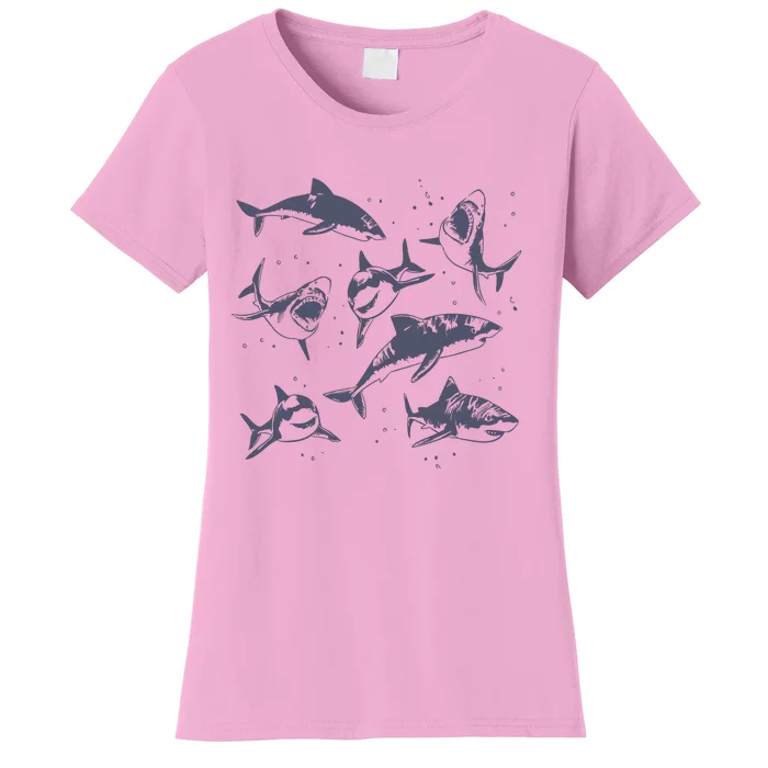 Sharks Vintage Tattoo Style Women's T-Shirt