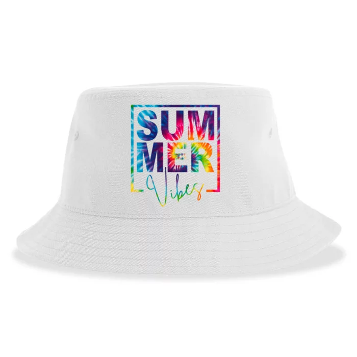 Summer Vibes Tie Dye Vacation Gift Sustainable Bucket Hat